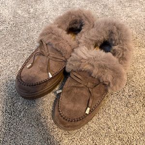 Fuzzy loafers